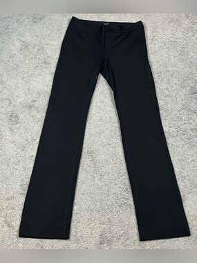 NYDJ Black Straight-Leg Stretch Dress Pants